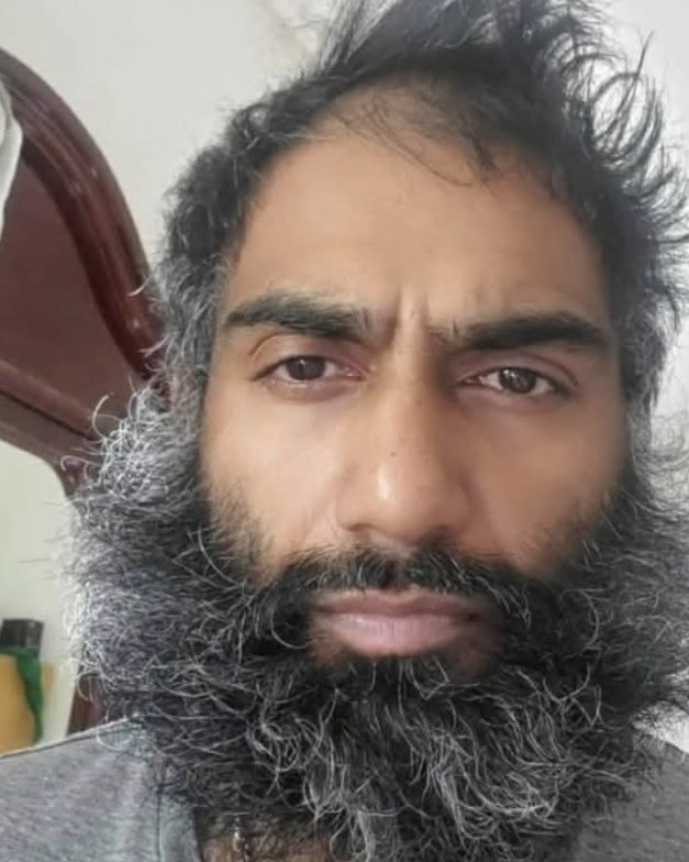 Beard before — overgrown