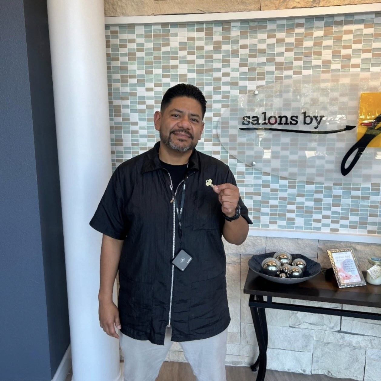 Edward, owner of Edward's Barbershop, at Salons by JC