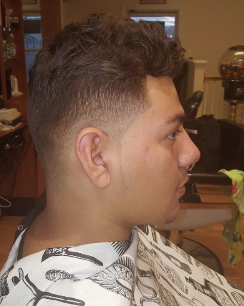 Textured top with taper fade