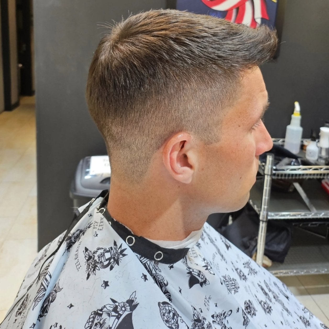 Classic taper fade, side profile